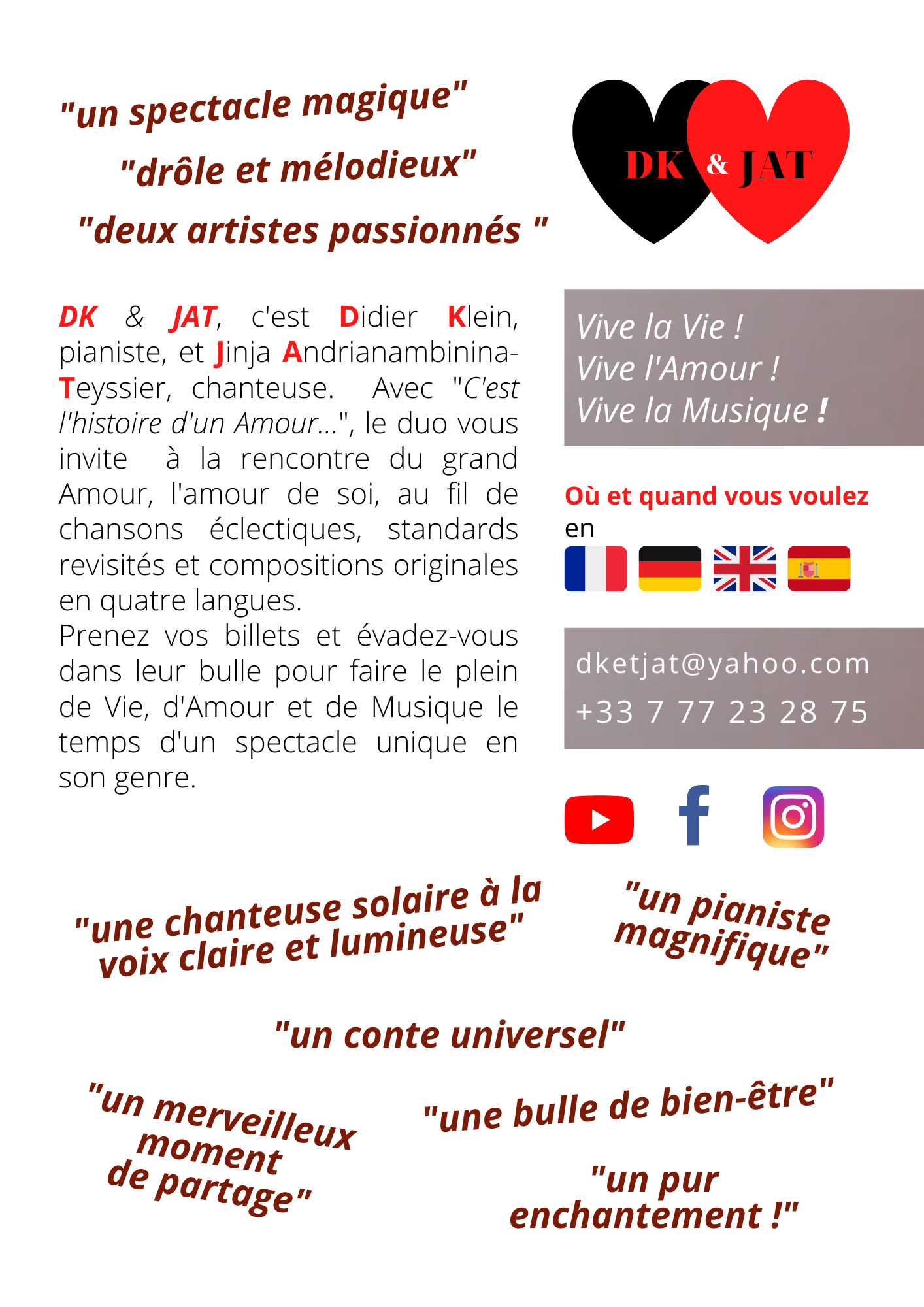 Flyer Spectacle Verso